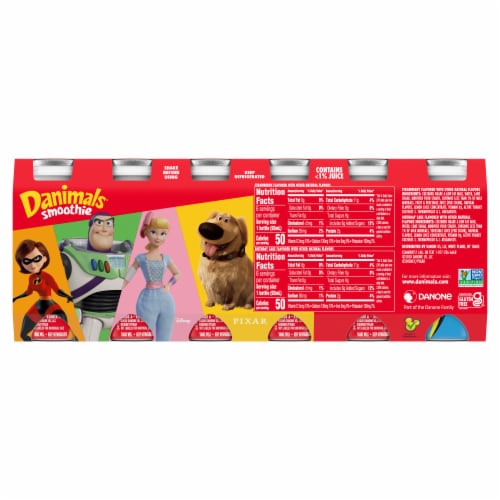 Danimals Strawberry Explosion & Birthday Cake Variety Pack Smoothies Bottle Perspective: bottom
