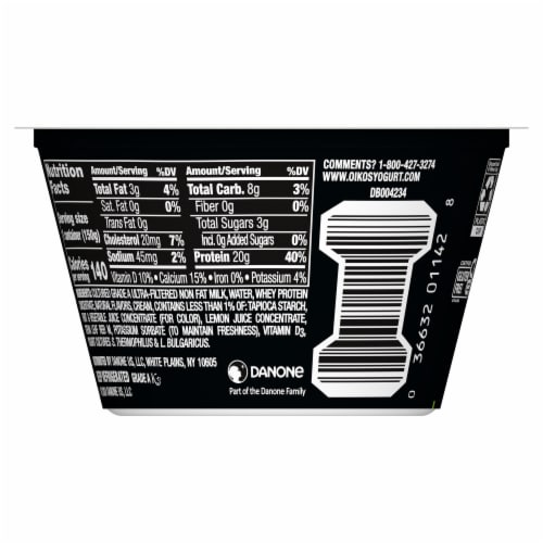 Oikos Pro Key Lime Yogurt-Cultured Ultra-Filtered Milk Product Cup Perspective: bottom