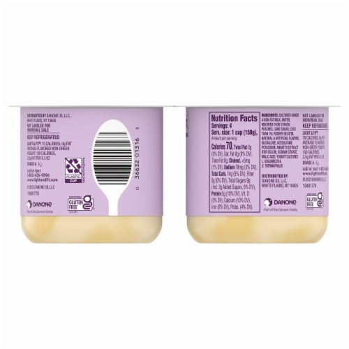 Light & Fit® Playful Peach Nonfat Yogurt Perspective: bottom