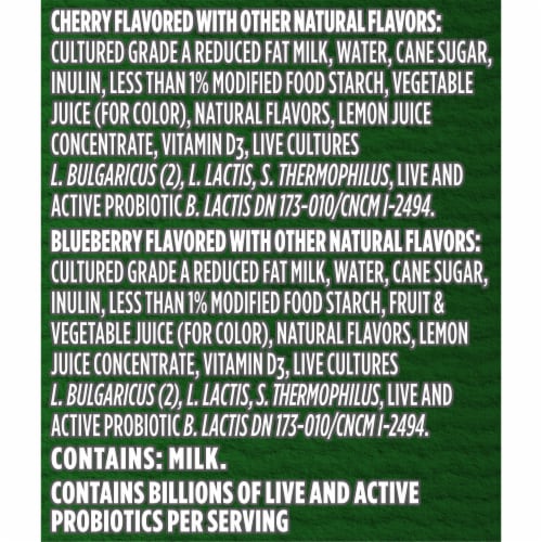 Activia Probiotic Dailies Blueberry & Cherry Yogurt Drink Variety Pack Bottle Perspective: bottom