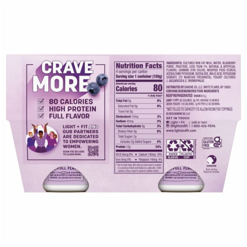 Light & Fit® Blueberry Greek Nonfat Yogurt Cups Perspective: bottom