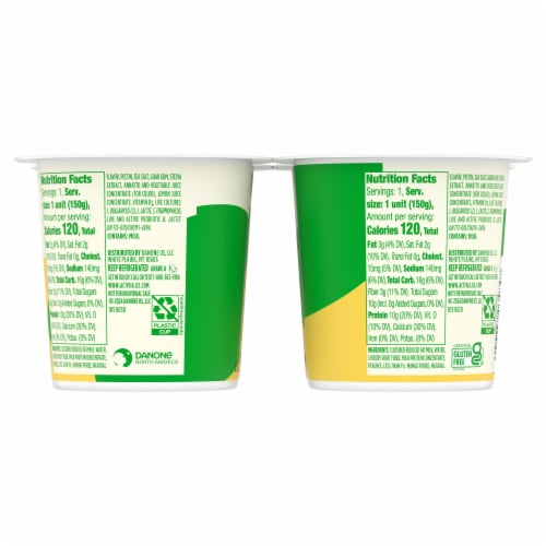 Activia Proactive Peach Mango Probiotic Yogurt Cups Perspective: bottom