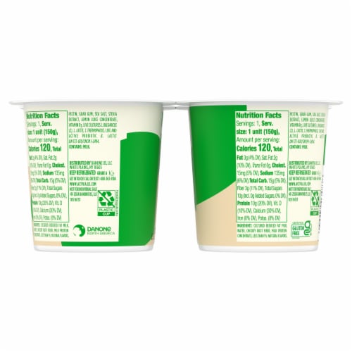 Activia Proactive Vanilla Probiotic Yogurt Cups Perspective: bottom
