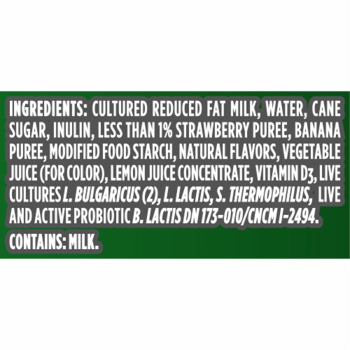 Activia Probiotic Strawberry Banana Dairy Drink Bottle Perspective: bottom