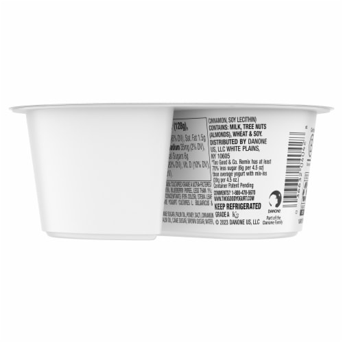 Too Good & Co. Remix Blueberry Flavored Low Fat Yogurt-Cultured Ultra-Filtered Low Fat Milk Cup Perspective: bottom