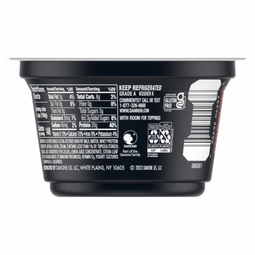 Oikos Pro 20g Protein, Strawberry Yogurt-Cultured Dairy Product Perspective: bottom
