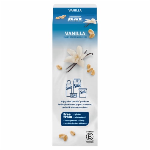 Silk Dairy Free Oat Vanilla Coffee Creamer Perspective: bottom