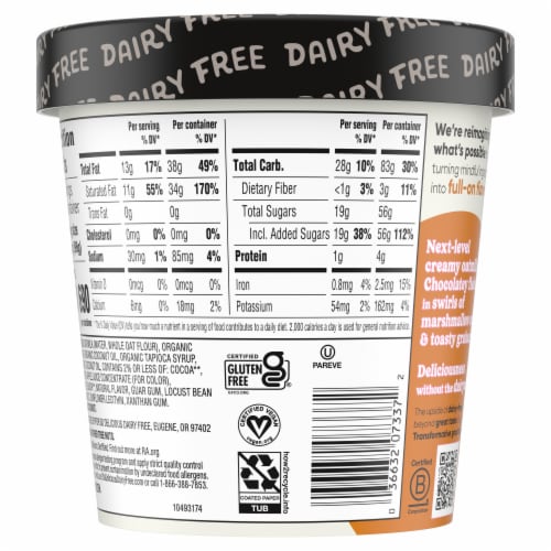 So Delicious Dairy Free S'mores Oat Milk Frozen Dessert Perspective: bottom