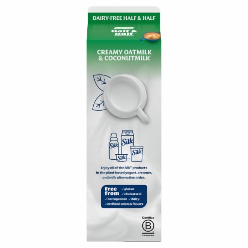 Silk Dairy Free Half & Half Alternative Carton Perspective: bottom