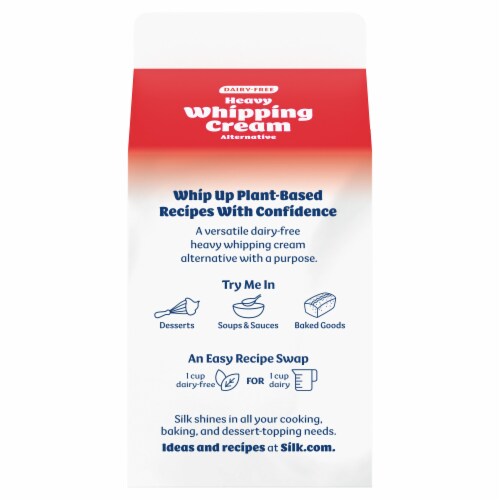 Silk Dairy Free Heavy Whipping Cream Alternative Carton Perspective: bottom