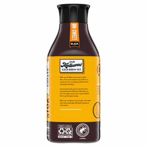 Stok® Unsweet Cold Brew Light Roast Black Iced Coffee Carton Perspective: bottom