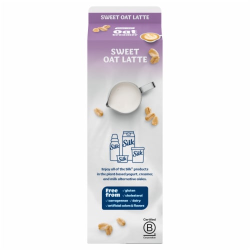 Silk Dairy Free Sweet Oat Latte Oat Coffee Creamer Perspective: bottom