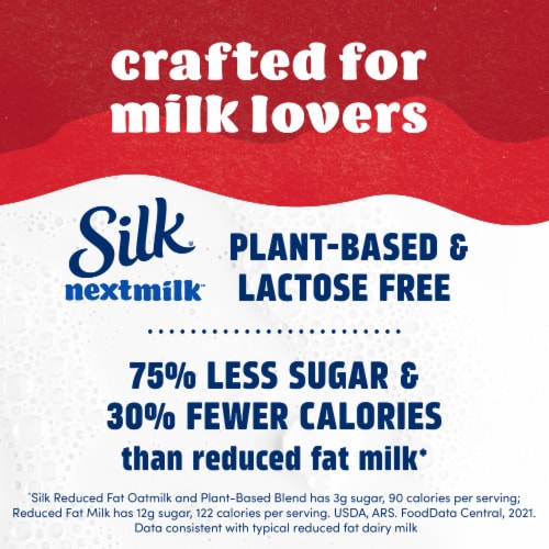 Silk® Next Milk™ 2% Reduced Fat Oatmilk and Plant-Based Blend Perspective: bottom