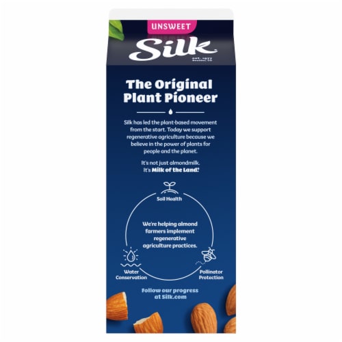 Silk Dairy Free Unsweetened Extra Creamy Almond Milk Perspective: bottom