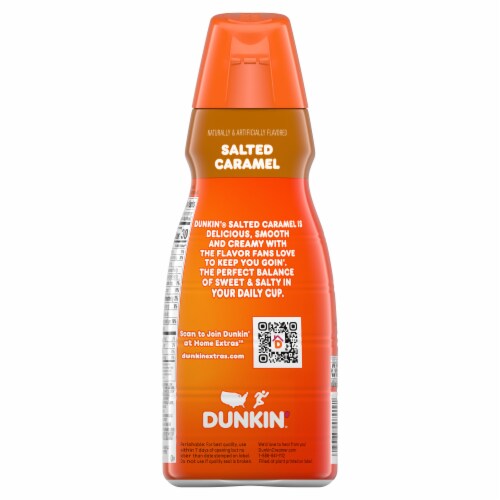 Dunkin' Salted Caramel Coffee Creamer Perspective: bottom
