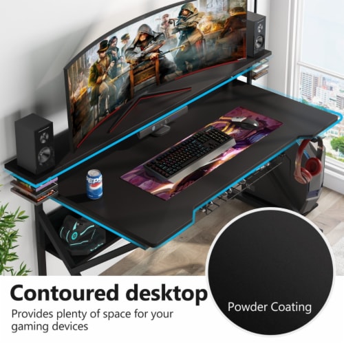 Tribesigns Gaming Desk With Storage Shelf And Monitors Shelf 47 Inches Pc Computer Desk 1 unit Fred Meyer