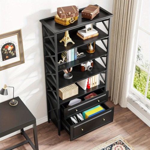 Tribesigns 2-Drawer File Cabinet Vertical Filling Cabinet with Storage Shelves Perspective: bottom