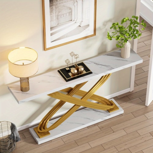 Tribesigns 55 Console Table Modern Faux Marble Sofa Entryway Table No Size Jay C Food Stores