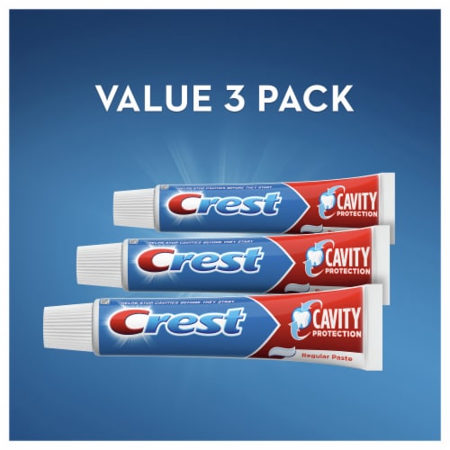 Crest Plus Cavity Protection Toothpaste, Regular Paste, 5.7 oz Triple Perspective: bottom