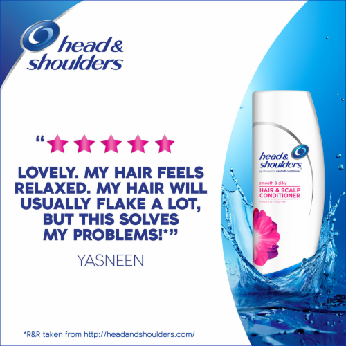 Head & Shoulders Smooth & Silky Hair & Scalp Dandruff Conditioner Perspective: bottom