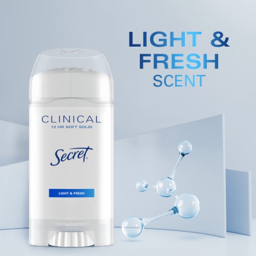 Secret Clinical Strength Light & Fresh Soft Solid Antiperspirant Deodorant Perspective: bottom
