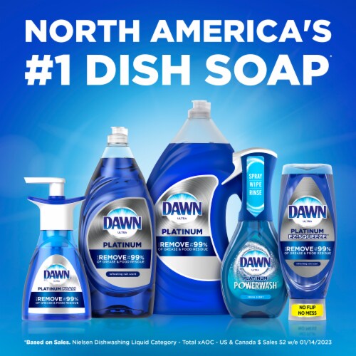 Dawn Platinum Fresh Rapids Scent Dishwashing Foam Perspective: bottom