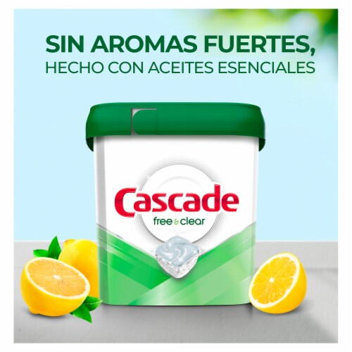 Cascade® Free & Clear Lemon Essence Dishwasher Detergent ActionPacs Perspective: bottom