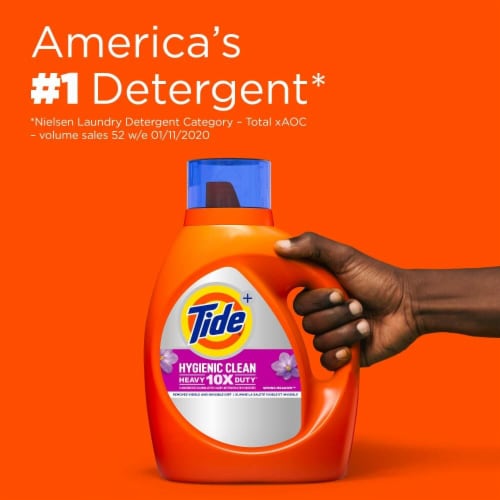 Tide HE Hygienic Clean Heavy Duty Spring Meadow Liquid Laundry Detergent Perspective: bottom