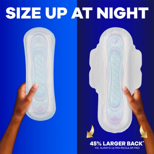 Always® Ultra Thin Size 1 Regular Unscented Pads Perspective: bottom