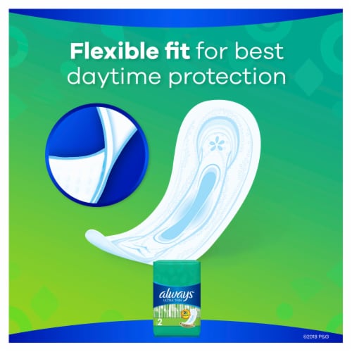 Always® Ultra Thin Size 2 Super Long Unscented Pads Without Wings Perspective: bottom
