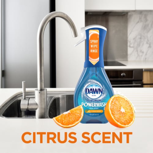 Dawn® Platinum Powerwash™ Citrus Scent Dishwashing Liquid & Dish Spray Starter Kit Perspective: bottom