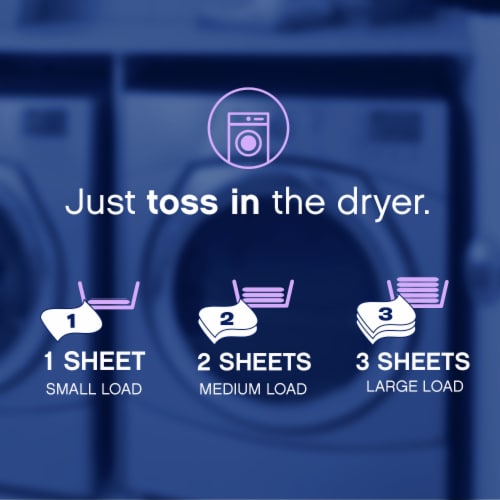 Downy Infusions Calm Lavender & Vanilla Bean Fabric Softener Dryer Sheets Perspective: bottom