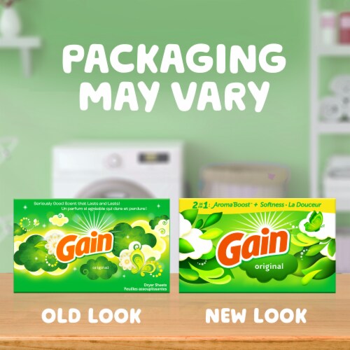 Gain Original Scent Dryer Sheets Perspective: bottom