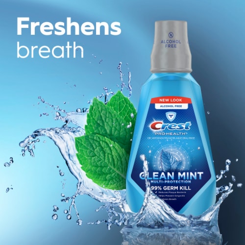 Crest Pro Health Multi Protection Clean Mint Oral Rinse Perspective: bottom