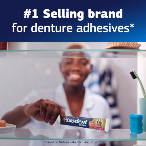 Fixodent Ultra Max Hold Food Seal Secure Denture Adhesive Perspective: bottom
