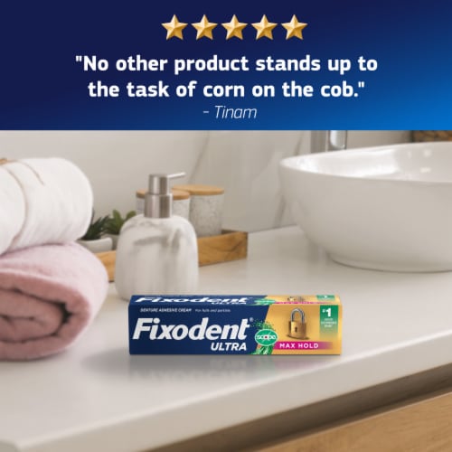 Fixodent Ultra Max Hold Plus Scope Secure Denture Adhesive Perspective: bottom