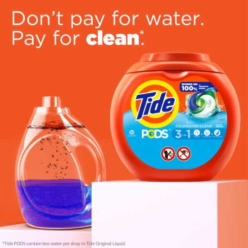 Tide® PODS™ Clean Breeze Liquid Laundry Detergent Pacs Perspective: bottom