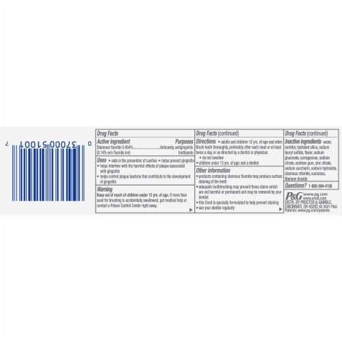 Crest® Gum & Breath Purify Healthy White Toothpaste Perspective: bottom