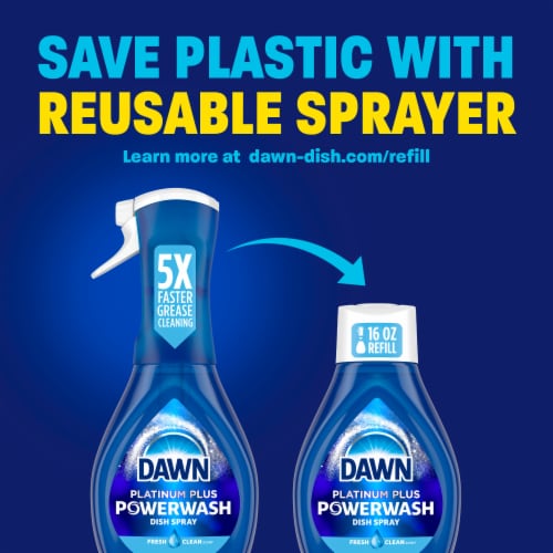 Dawn Platinum Powerwash Spray Fresh Scent Dish Soap Refill Perspective: bottom