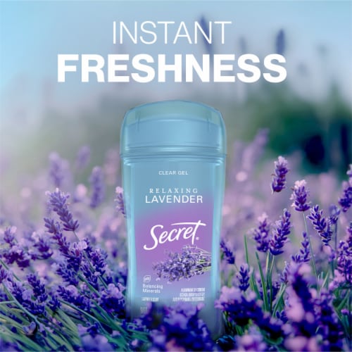 Secret Fresh Refreshing Lavender Clear Gel and Deodorant Perspective: bottom