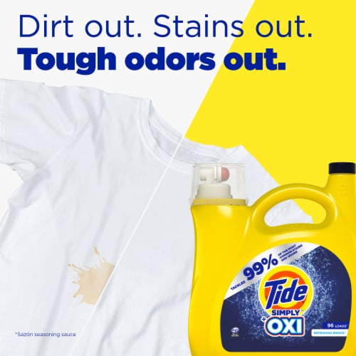 Tide Simply Oxi Refreshing Breeze Liquid Laundry Detergent Perspective: bottom