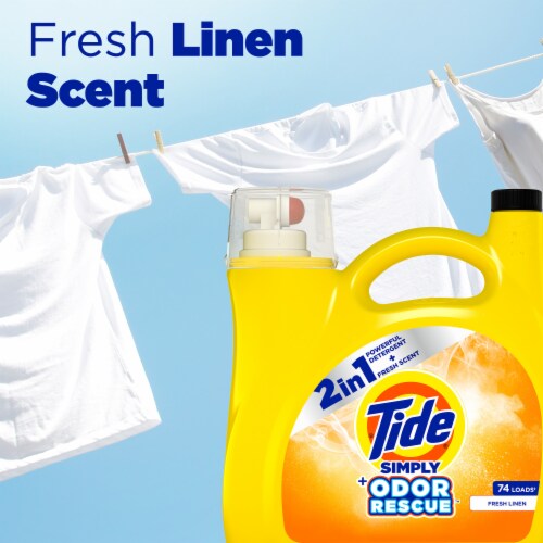 Tide Simply Odor Rescue Fresh Linen Liquid Laundry Detergent Perspective: bottom