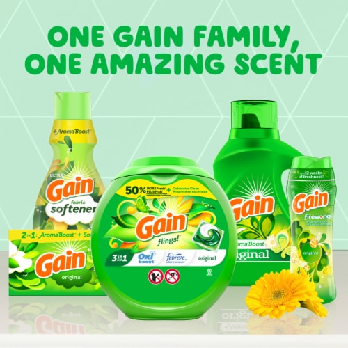 Gain + Aroma Boost Original Liquid Laundry Detergent Perspective: bottom