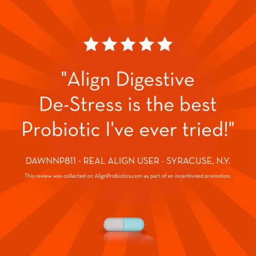 Align Probiotic for Women and Men Digestive De-stress Capsules Perspective: bottom