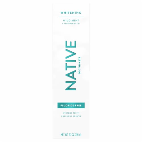 Native Whitening Wild Mint & Peppermint Oil Fluoride Free Toothpaste Perspective: bottom