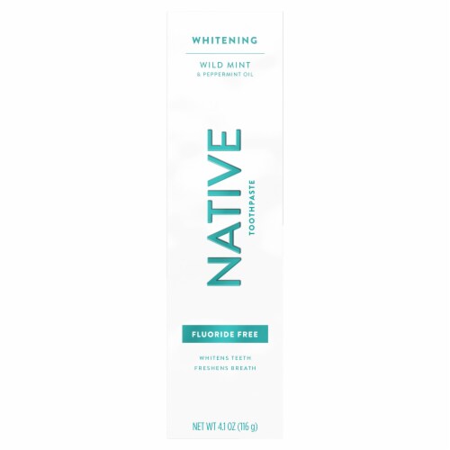 Native Whitening Wild Mint & Peppermint Oil Fluoride Free Toothpaste Perspective: bottom