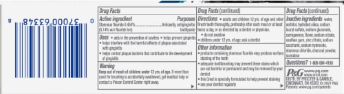 Crest® Pro Health™ Gum Detoxify Charcoal Soft Mint Fluoride Toothpaste Perspective: bottom