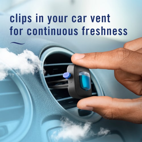 Febreze Auto Air Freshener Odor-Fighting Automotive Vent Clip Laundry Fresh Scent Perspective: bottom