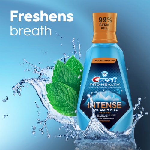 Crest Pro Health Intense Clean Mint Oral Rinse Perspective: bottom
