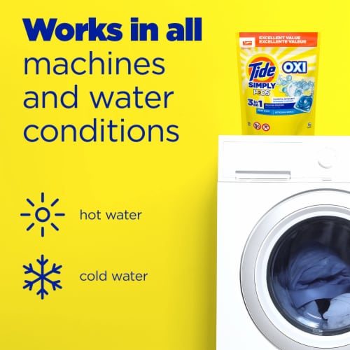Tide Pods Simply Oxi Refreshing Breeze Laundry Detergent Pods Perspective: bottom